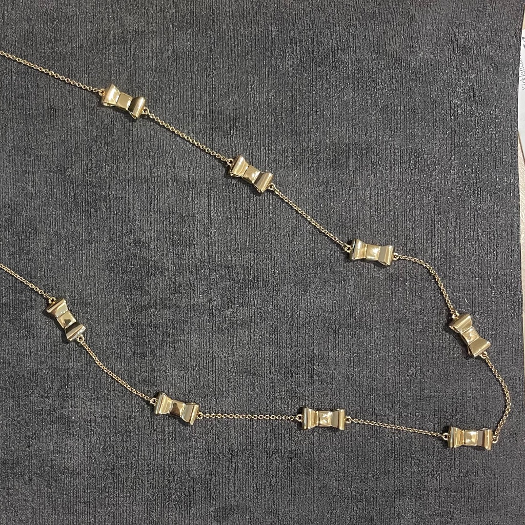 Kate Spade GoldTone Lobster Clasp Bow Fashion Chain Necklace Kate Spade GoldTone Lobster Clasp Bow Fashion Chain Necklace